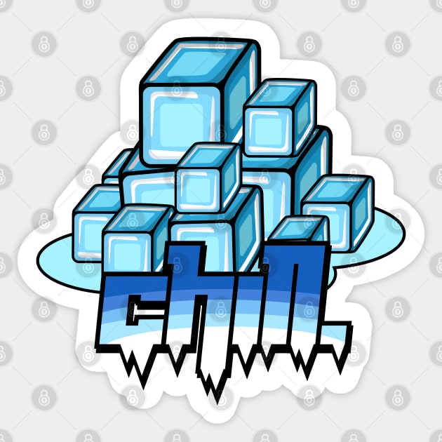 Chill Ice Cubes Sticker by MOULE